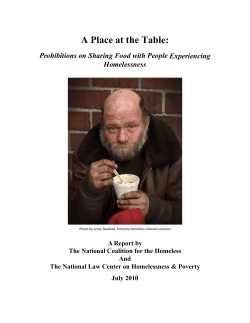 A Place at the Table - National Law Center on Homelessness