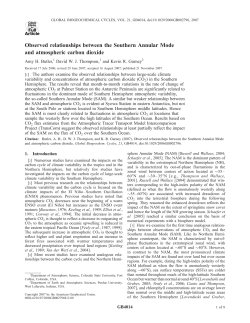 Observed relationships between the Southern Annular Mode and