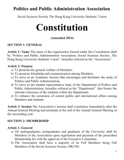 Constitution - Politics and Public Administration Association SSS