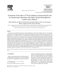 Evaluation of the effect of 90Sr -radiation on human blood cells by
