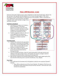 How a Bill Becomes a Law - School Nutrition Association