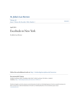 Escobedo in New York - St. John`s Law Scholarship Repository