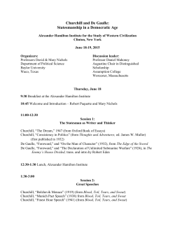 Conference Proposal - Alexander Hamilton Institute