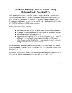 Children`s Advocacy Center for Denton County Christmas Family