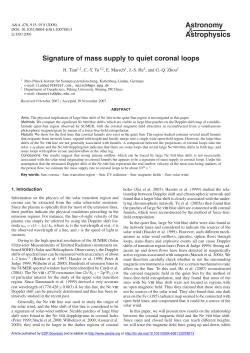 Signature of mass supply to quiet coronal loops