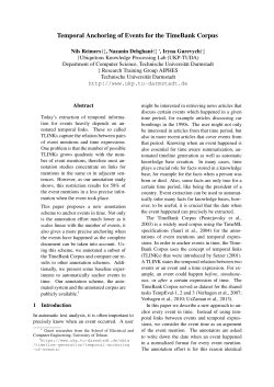 Temporal Anchoring of Events for the TimeBank Corpus