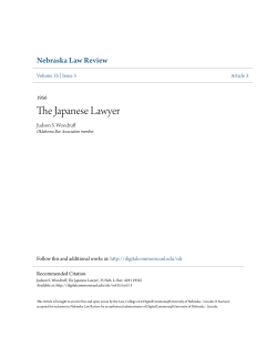 The Japanese Lawyer - DigitalCommons@University of Nebraska