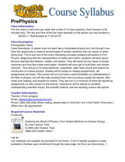 PrePhysics - My Fun Science