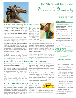 Newsletters - Cal Poly Federal Credit Union
