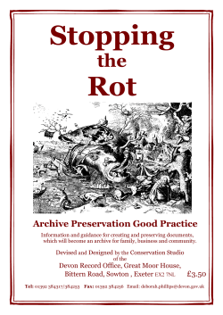 Stopping the Rot - Devon County Council