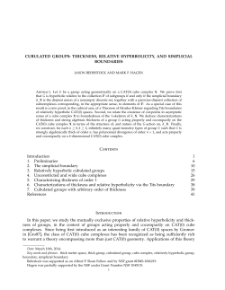 CUBULATED GROUPS: THICKNESS, RELATIVE