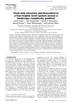 Food web structure and biocontrol in a four