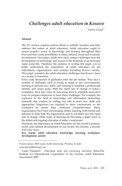Challenges adult education in Kosovo