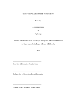 Group Cooperation Under Uncertainty