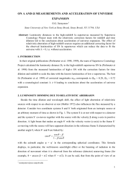 on &lambda; and &omega; measurements and acceleration of universe