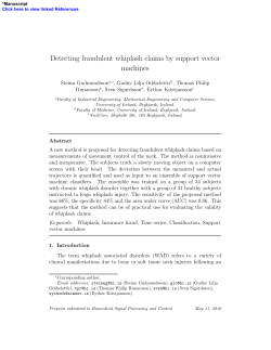 Detecting fraudulent whiplash claims by support vector machines