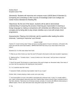 Standard(s): ​Students will improvise and compose music (USOE