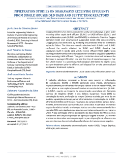 abstract resumo infiltration studies on soakaways receiving