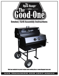Smoker/Grill Assembly Instructions - The Good-One