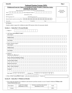 302- Withdrawal Form for Claim of Accumulated