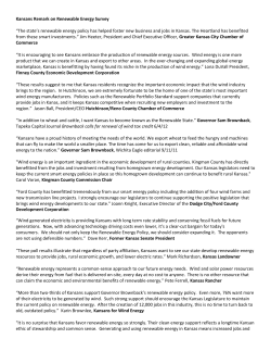 Kansans Remarks of Poll Results - The Climate and Energy Project
