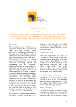 a simplified analysis of the petroleum agreement among