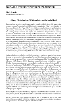 Gluing Globalization: NGOs as Intermediaries in Haiti