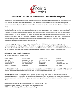 Educator`s Guide to Rainforests! Assembly Program