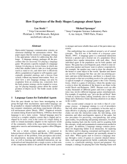 How Experience of the Body Shapes Language about Space