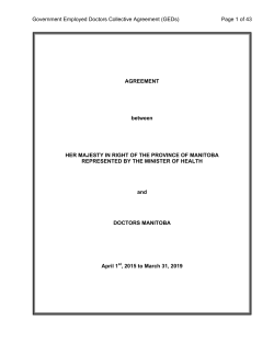 Government Employed Doctors Collective Agreement (GEDs) Page