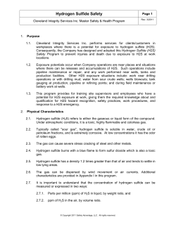 Hydrogen Sulfide H2S Safety - uc