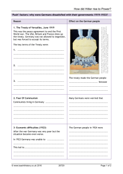 How did Hitler rise to Power?