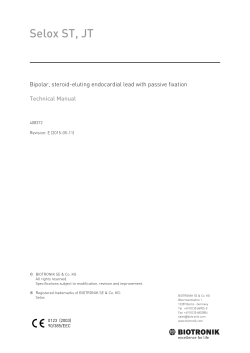 Selox ST, JT - BIOTRONIK Manual Library