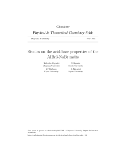 Studies on the acid-base properties of the AIBr3