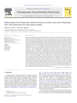 Paleoecology of late Pleistocene–Holocene faunas of eastern and