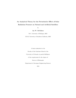 An Analytical Theory for the Perturbative Effect of Solar Radiation