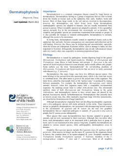Dermatophytosis - The Center for Food Security and Public Health