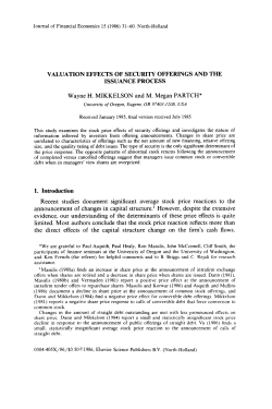 Valuation Effects of Security Offerings and the Issuance Process