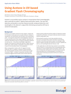Using Acetone in UV-based Gradient Flash Chromatography