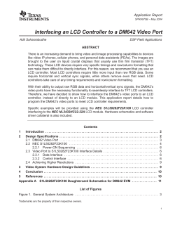 Interfacing an LCD Controller to a DM642 Video