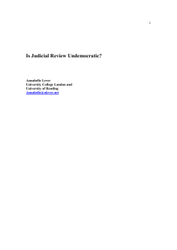 Is Judicial Review Undemocratic?