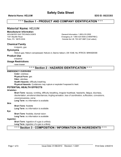 Helium - Research Service Centers