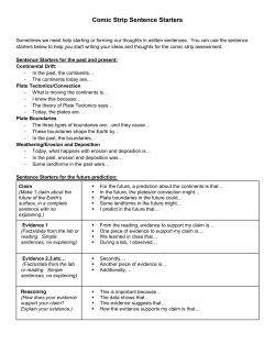 Earth Science Comic Sentence Starters Earth Science Big Idea