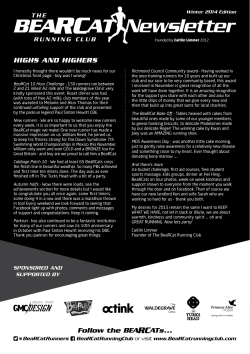 Newsletter - Bearcat Running Club