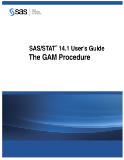 The GAM Procedure