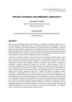 Project Dynamics and Emergent Complexity