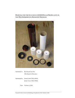 PROPOSAL FOR THE INCLUSION OF KNO3/SUGAR