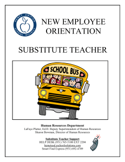 new employee orientation substitute teacher