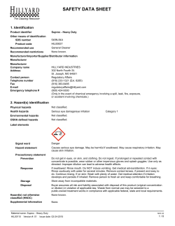 safety data sheet