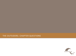 THE OUTSIDERS: CHAPTER QUESTIONS